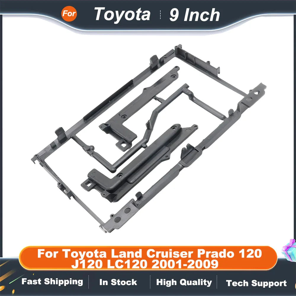 9 Inch Car Fascia Frame Adapter For Toyota Land Cruiser Prado 120 J120 LC120 2001-2009 Android Stereo Dashboard Kit Face Plate