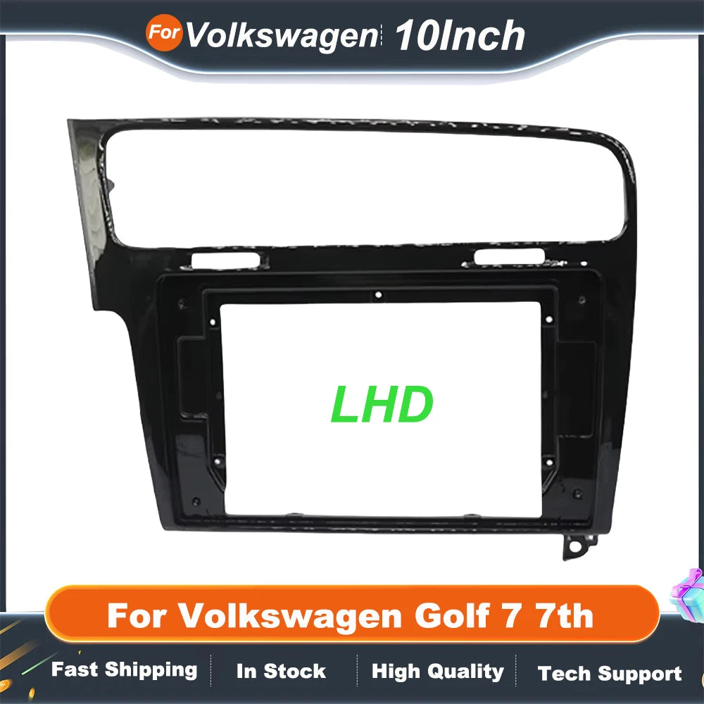 10 Inch Car Frame Fascia For Volkswagen Golf 7 7th Android Radio Dash Fitting Panel Kit
