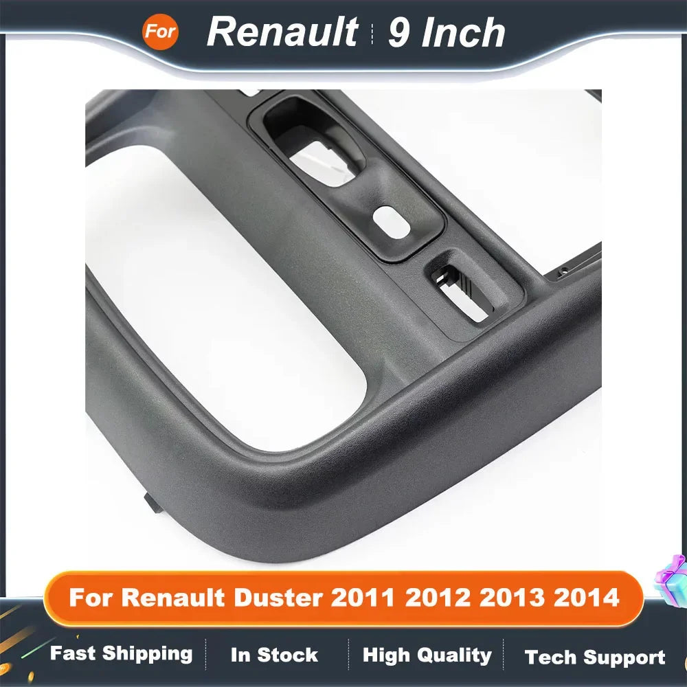 9 Inch Car Radio Fascia Frame for Renault Duster 2011-2014 Multimedia Dashboard Panel Audio Installation Kit