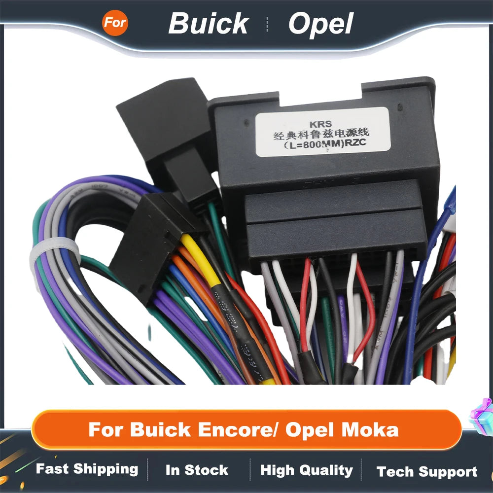 Car Android Radio CAN Bus Decoder Adapter GM-RZ-09 For Buick Encore/ Opel Moka Receiver 16 Pin Power Cable