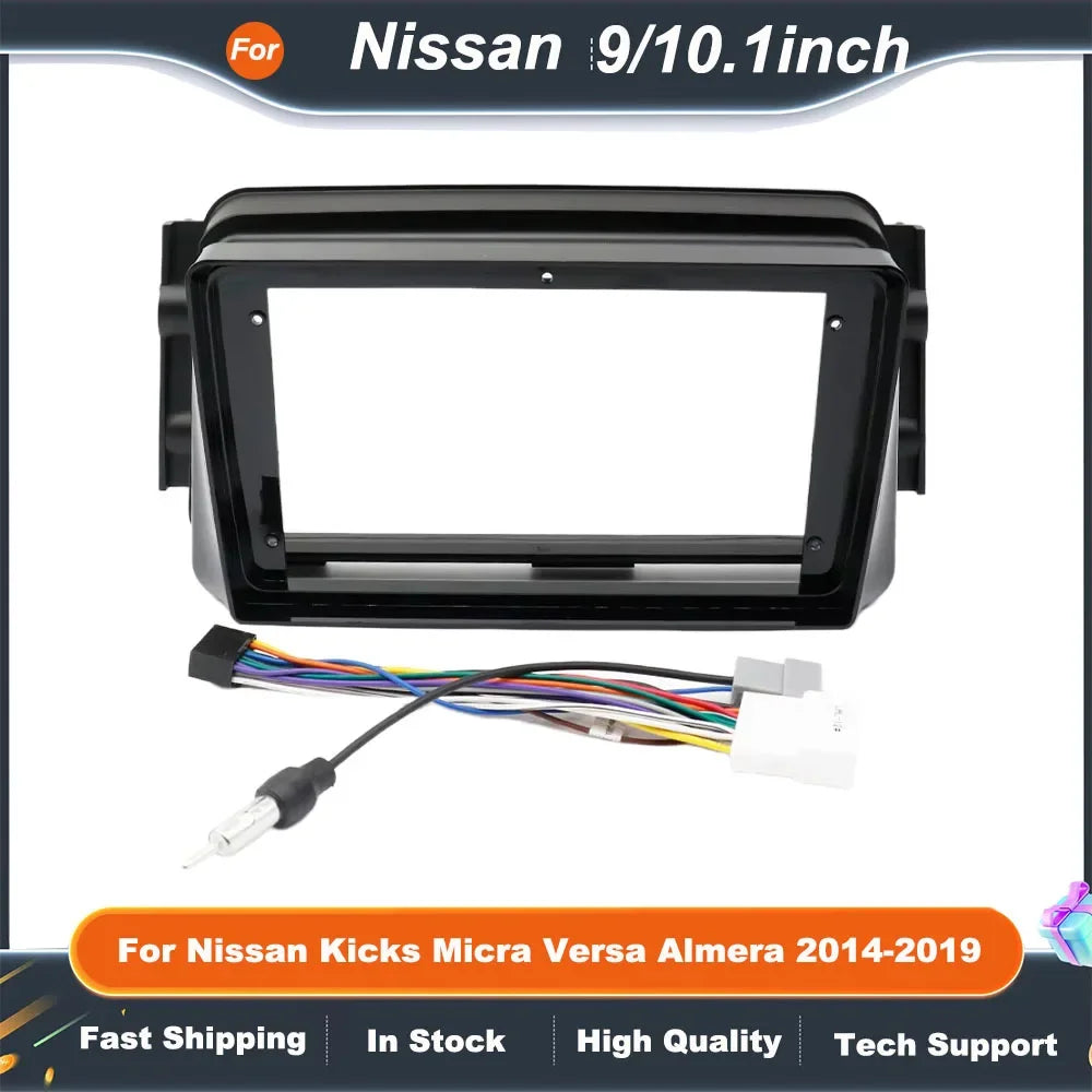 9/10.1" Universal Car Dash Kit for Nissan Kicks/Micra/Versa/Almera 2014-2019 Android Stereo Installation Panel