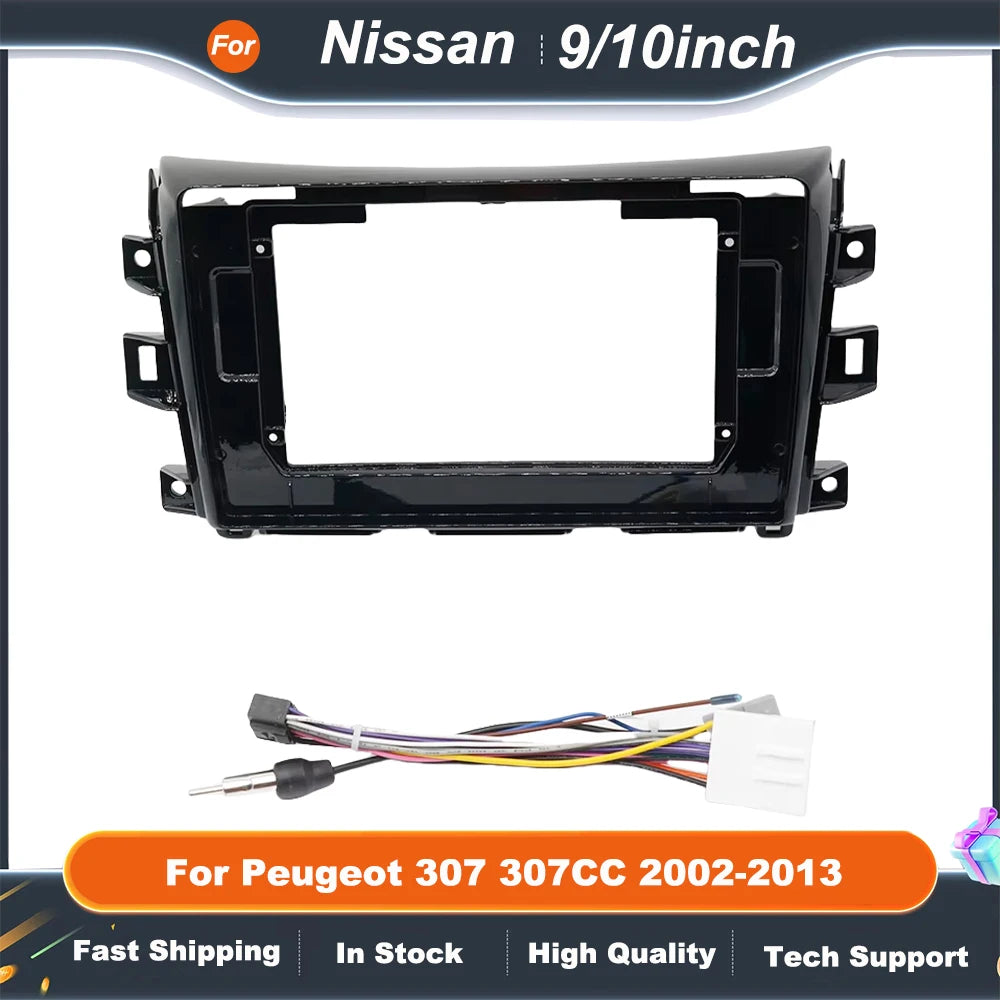 9/10Inch car stereo panel For Nissan NP300 Navara Frontier Stereo DVD Player Installation Trim Head Unit Panel Audio Frame Bezel