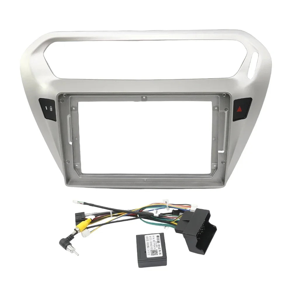 9 INCH Car Fascia Radio Android DVD Panel Dash Kit Install Adapter Console Frame Bezel  For Peugeot 301 CITRON ELYSEE 2014- 2018