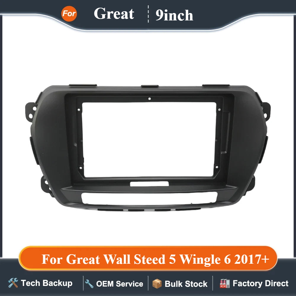 9 Inch Car Frame Fascia Adapter Canbus Box Decoder Android Radio Dash Fitting Panel Kit For Great Wall Steed 5 Wingle 6 2017+