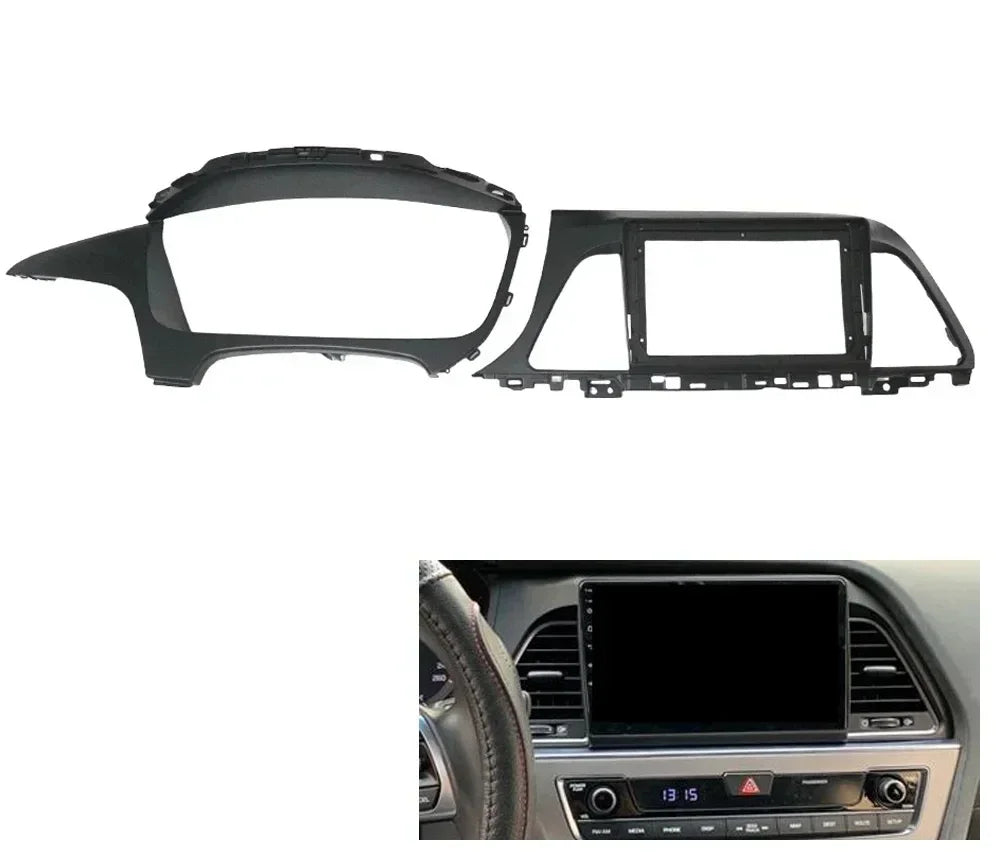 9 inch double din car interior dashboard dvd stereo radio frame fascia panel for Hyundai sonata 7 LF  2014-2017