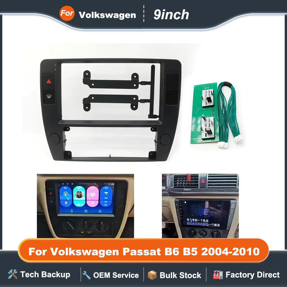 9 inch 22.86cm For 2004-2010 Car Frame Fascia Adapter Android Radio Audio Dash Fitting Panel Kit For Volkswagen Passat B6 B5