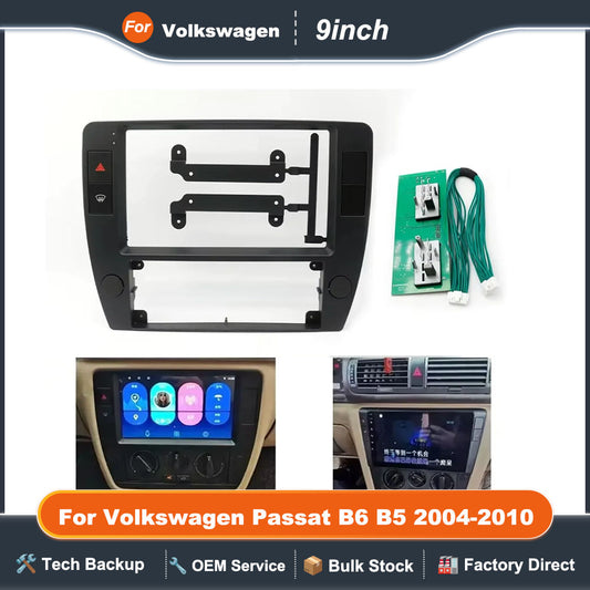 9 inch 22.86cm For 2004-2010 Car Frame Fascia Adapter Android Radio Audio Dash Fitting Panel Kit For Volkswagen Passat B6 B5