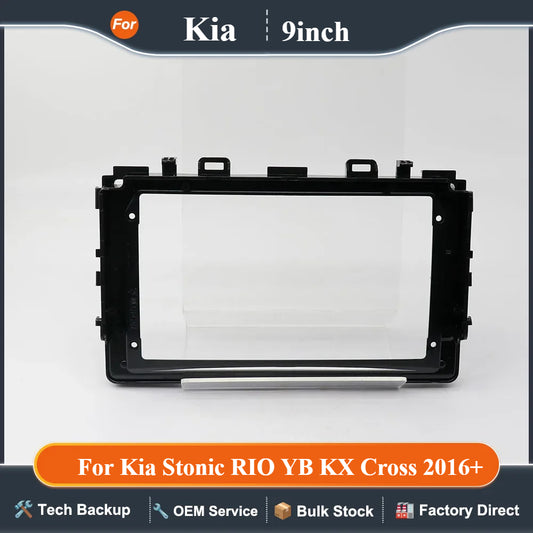 For Kia Stonic RIO YB KX Cross 2016+ 9 Inch Car Frame Fascia Adapter Canbus Box Decoder Android Radio Dash Fitting Panel Kit