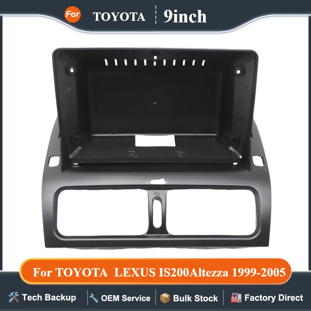 9 Inch 2 Din Car Radio Fascia Frame Android  Audio Dash Fitting Panel Kit For TOYOTA  LEXUS IS200Altezza 1999-2005