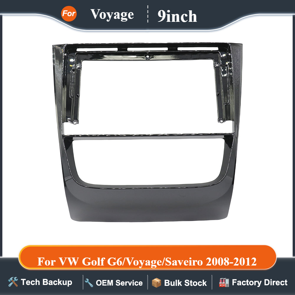 Car Facia Panel 9Inch Frame Audio Fitting Adaptor Dash Trim Kits For VW Golf G6/Voyage/Saveiro 2008-2012 Double Din Radio Player