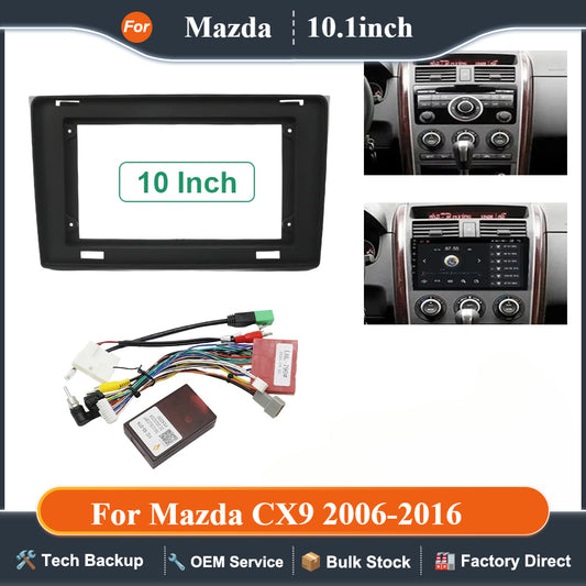 10.Inch Universal Car Radio Frame for Mazda CX9 2006-2016 Head Unit 2 Din DVD GPS MP5 Frame Android Player Dash Panel