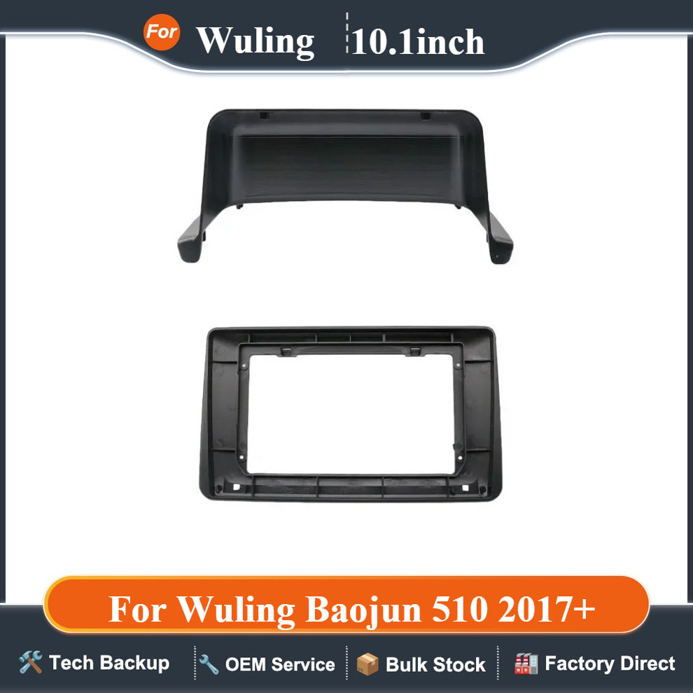 10.1 Inch 25.654cm for 2017+ Car Frame Fascia Adapter Canbus Box for Wuling Baojun 510 Android Radio Audio Dash Fitting Panel