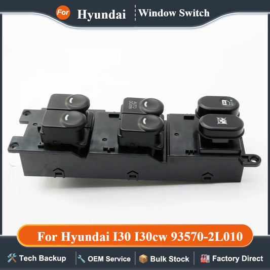 93570-2L010 for 2008-2011 Car Front Left Window Control Switch Lifter Button Driver Side for Hyundai I30 I30cw 93570-2L010