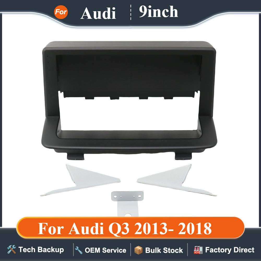 9 INCH Android Car frame Kit Fascia Panel For Audi Q3 2013- 2018 Frame ABS  Big Screen Radio Audio