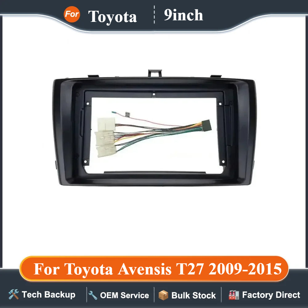 9 Inch Car Frame Fascia Adapter Android Radio Dash Fitting Panel Kit For Toyota Avensis T27 2009-2015