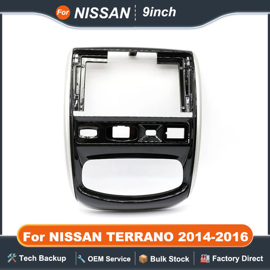 For NISSAN TERRANO 2014-2016 9 Inch Car Fascia Radio Panel Dash Kit Install Facia Console Bezel Adapter Plate Trim Cover Frame