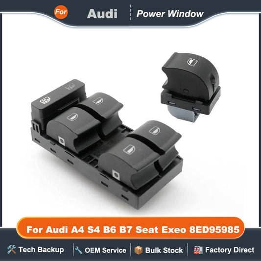 Nevosa Car Electric Master Power Window Control Switch Button For Audi A4 S4 B6 B7 Seat Exeo 8ED959851B 8E0959851 8E0959855