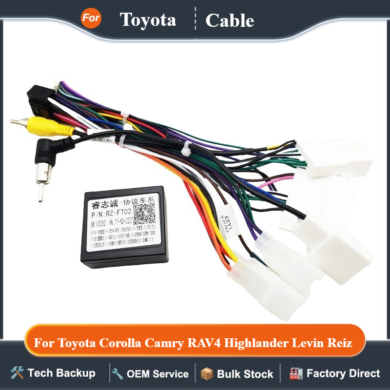 CAN Bus Wiring Harness16 Pin Radio Antenna Amplifier Control Cable Adapter for Toyota Corolla Camry RAV4 Highlander Levin Reiz