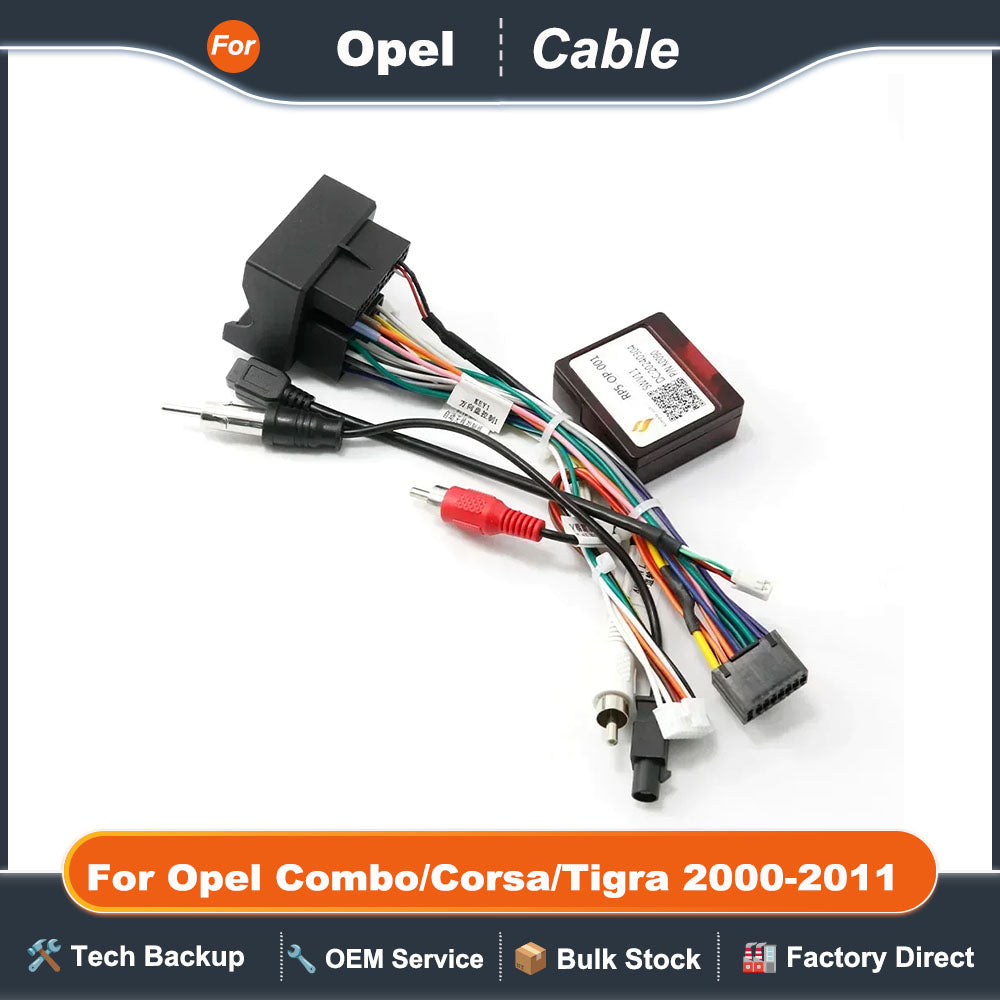 Car 16pin Power Cord Wiring Harness Adapter For Opel Combo/Corsa/Tigra 2000-2011 Installation Head Unit