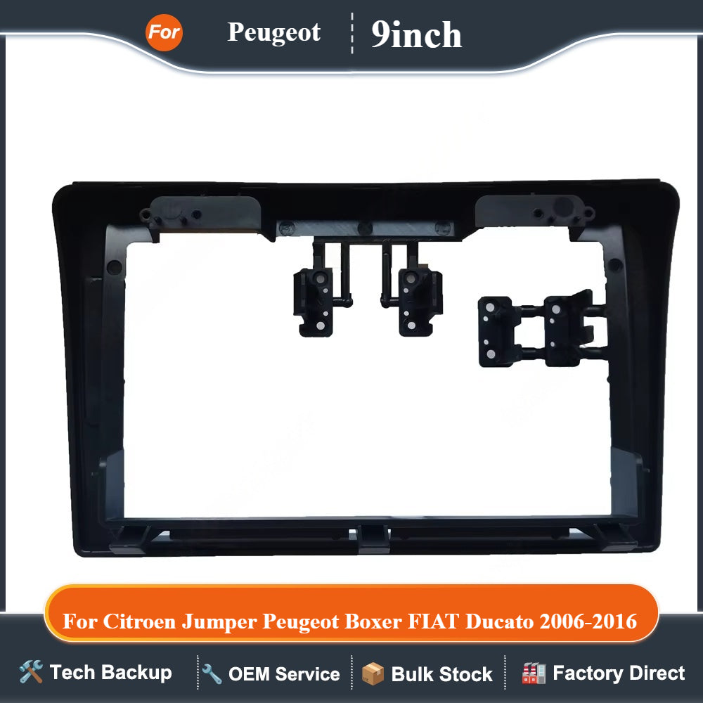 For Citroen Jumper Peugeot Boxer FIAT Ducato 2006-2016 car DVD Stereo Frame Plate Adapter Mounting Dash 9 inch Car Radio Fascia