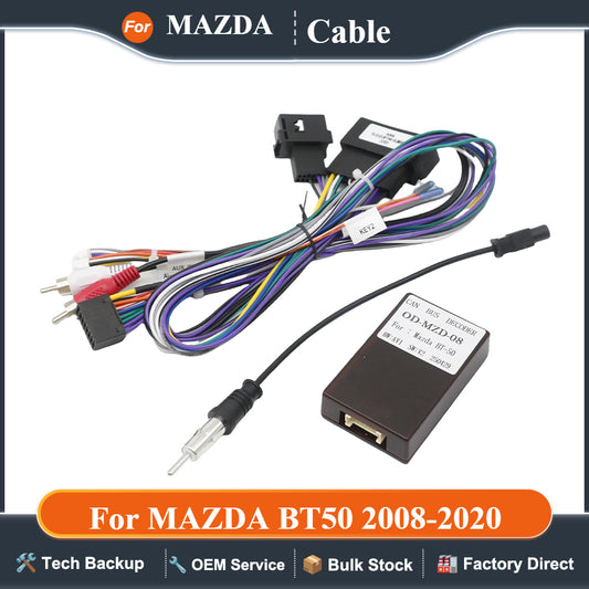 16 Pin Canbus Box For MAZDA BT50 2008-2020 2 Din Android GPS Radio Wiring Harness Power Cable