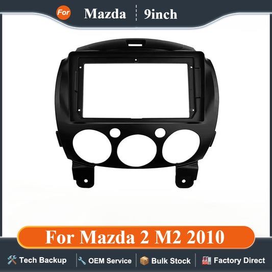 9 Inch For Mazda 2 M2 2010 Car Frame Fascia Adapter Android Mp5 Radio 2 Din Head Unit Dash Panel Dash Board Cover Fiting Kit