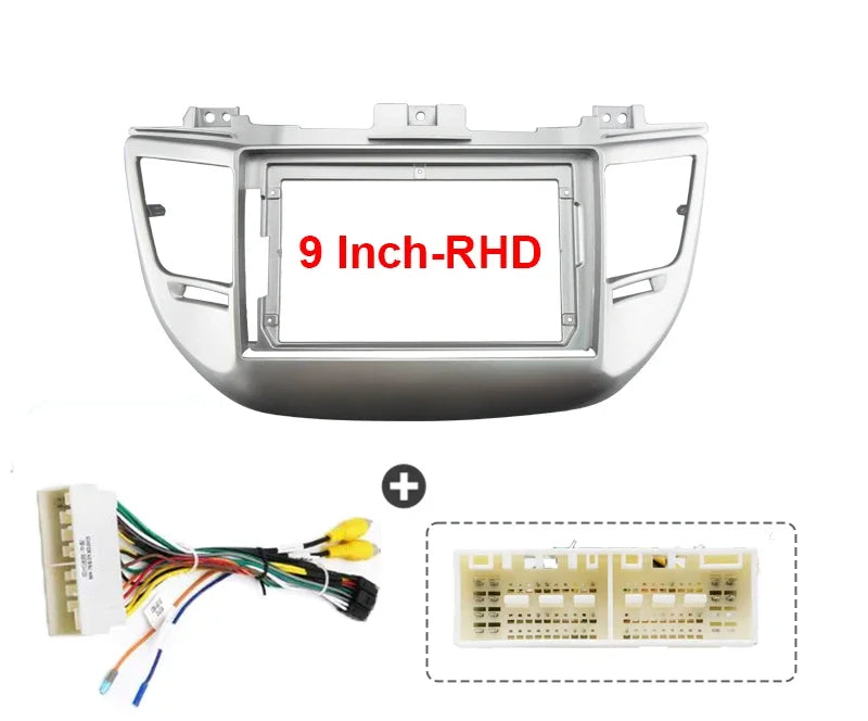 9'' For HYUNDAI TUCSON 2015-2017 Car Radio Player Panel Frame Stereo Android Cable Wire Harness Fascia Dashboard Cover