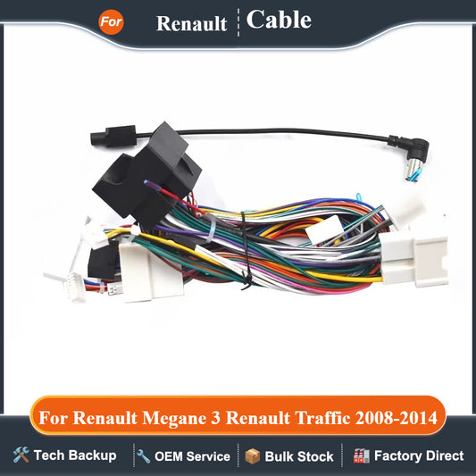 Android Canbus Box For Renault Megane 3 Renault Traffic 16-pin Harness Wiring Power Cables Car Radio power  2008-2014