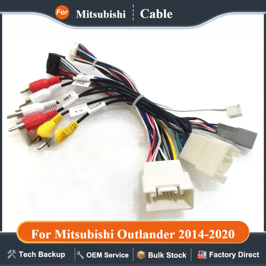 16 Pin Canbus box With Cable Adaptor For Mitsubishi Outlander 2014-2020/ PAJERO Wiring Harness Cable Android 2 Din GPS Car Radio