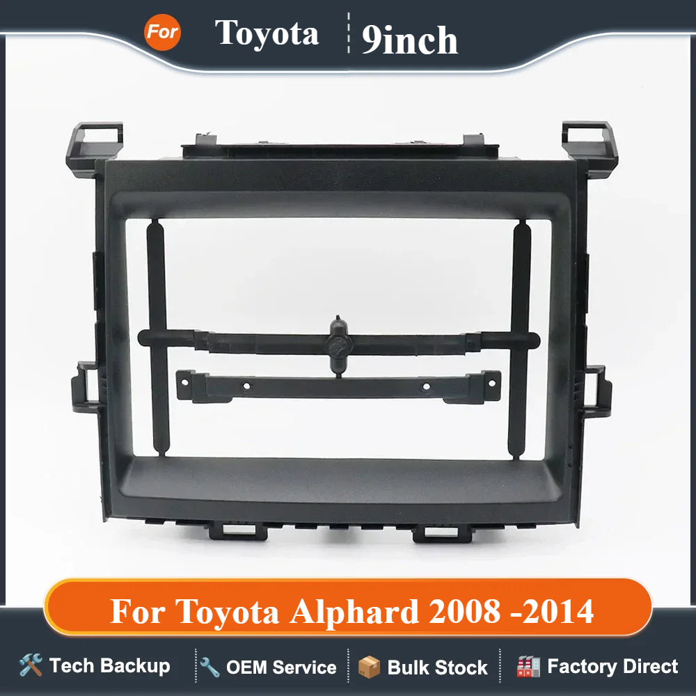 For Toyota Alphard 2008 -2014(9INCH) Car Radio Fascias GPS MP5 Android Stereo Player 2 Din Head Unit DVD Panel Dash Frame Trim
