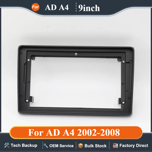 For AD A4 2002-2008 (9 Inch) Car Radio Fascia MP5 WIFI GPS Video Player 2 Din Head Unit Stereo Panel Dash Frame Trim Kit
