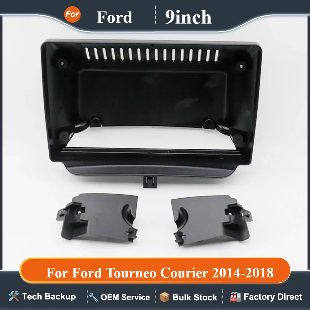 9 inch Car Fascia Radio Panel for Ford Tourneo Courier 2014-2018 Dash Kit Install Facia Console Bezel Adapter Plate Trim Cover
