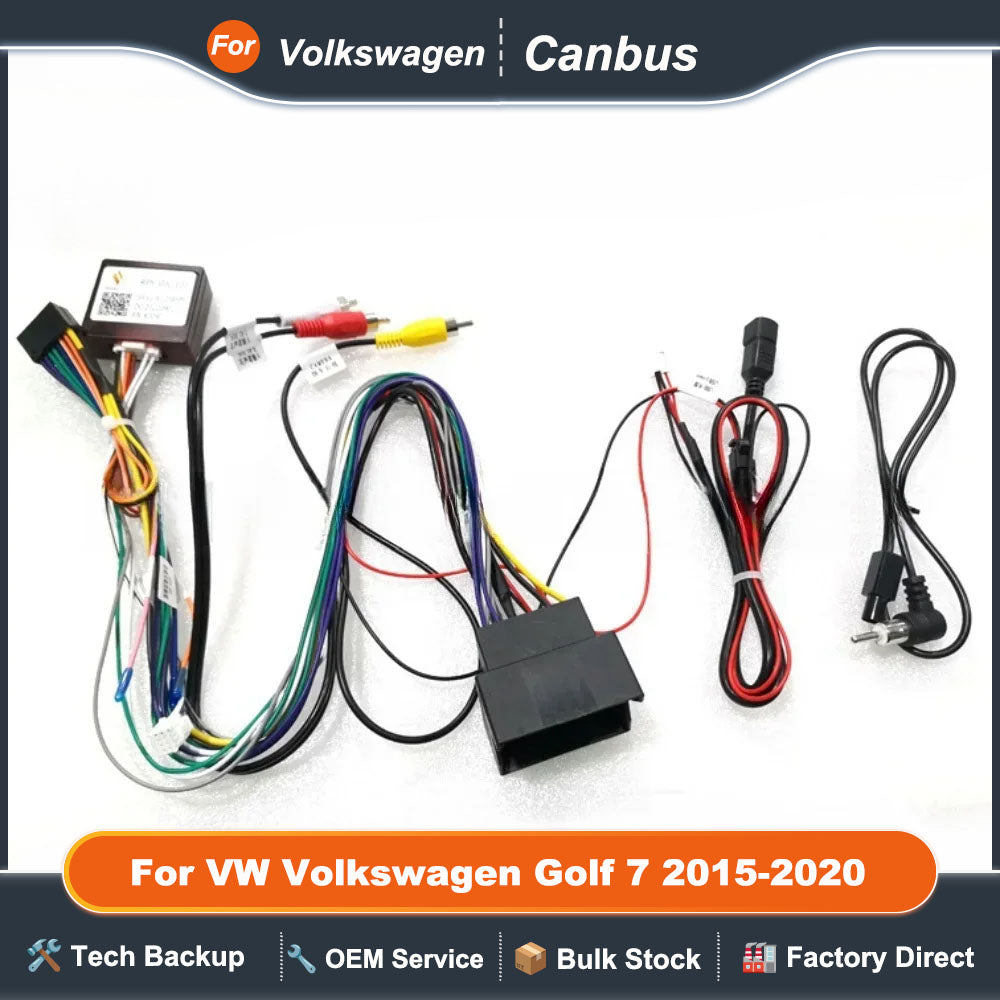 PR5-VW-102 Canbus Box Adaptor For VW Volkswagen Golf 7 2015-2020(High Version) With Wiring Harness Car Cable Android 2 Din Radio