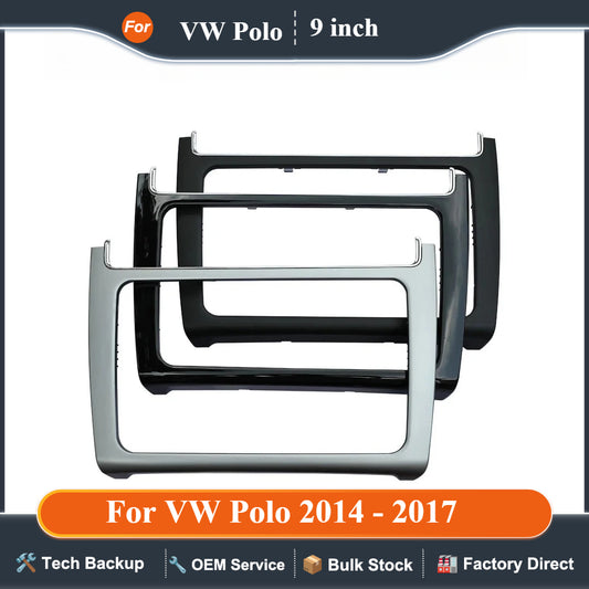 Autoradio Car Dashboard Panel Refitting Frame Kit Radio Audio Fascia Trim Bezel Faceplate For VW Polo 2014 - 2017