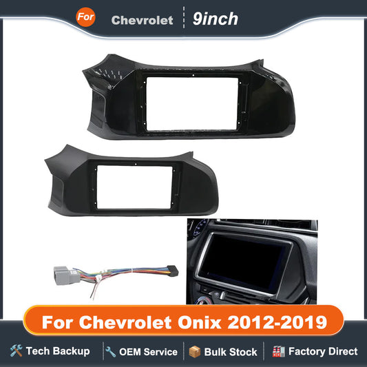 9" For Chevrolet Onix 2012-2019 Car Radio Fascias Android MP5 Stereo Player 2Din Head Unit Panel Dash Frame Installation Trim