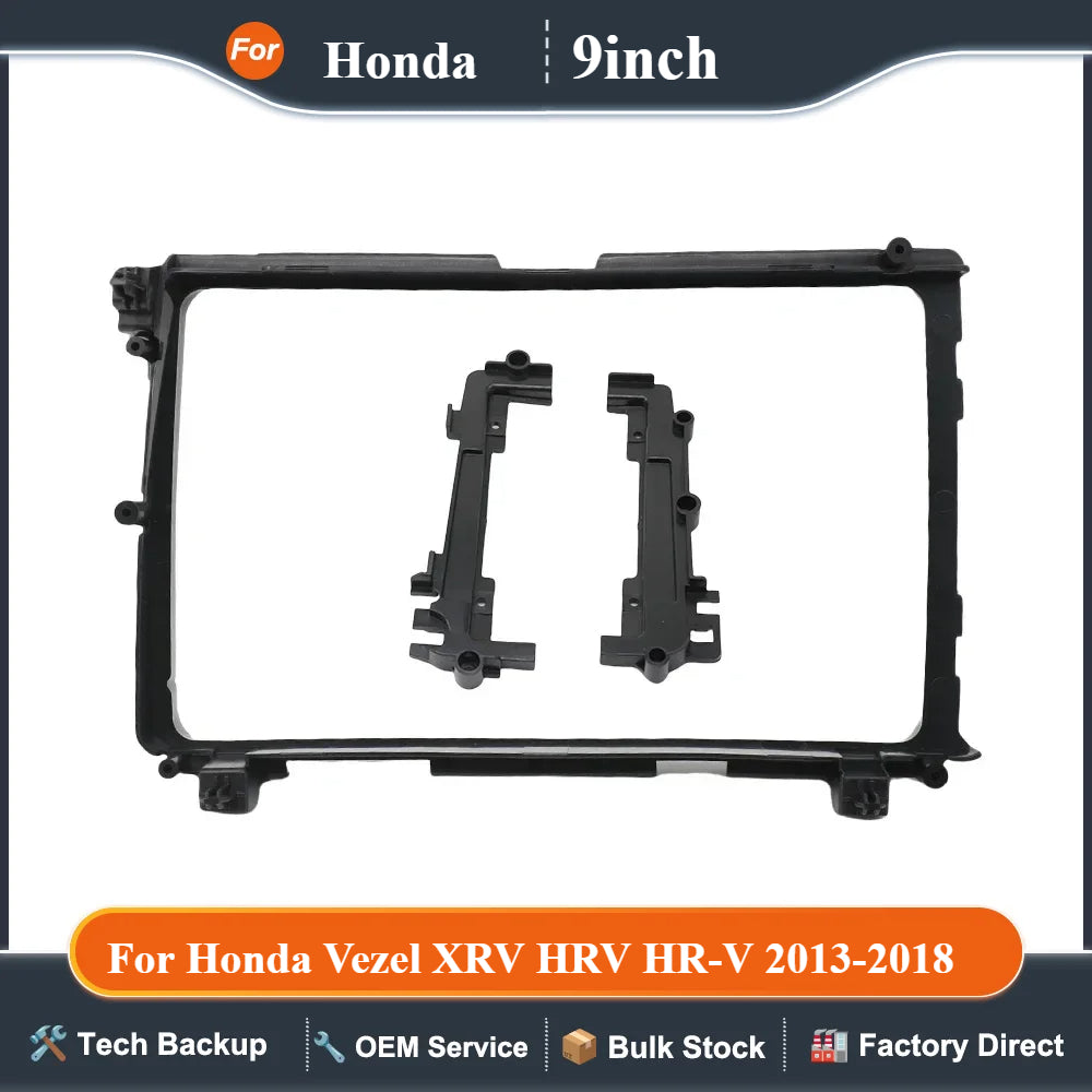 For Honda Vezel XRV HRV HR-V 2013-2018 9 Inch Car Frame Fascia Adapter Canbus Box Decoder Android Radio Dash Fitting Panel Kit