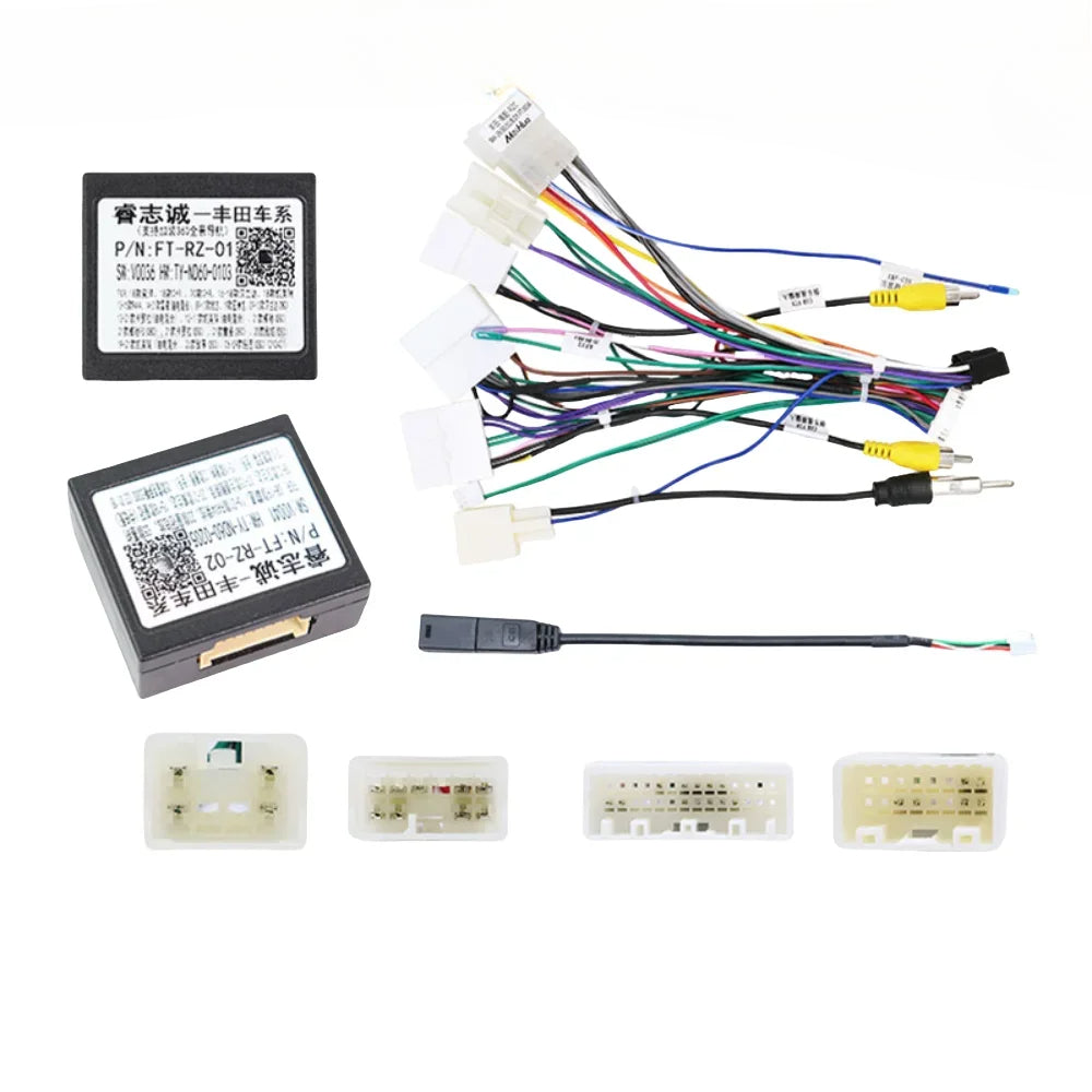 Canbus Box FT-RZ-01 FT-RZ-02 For Toyota Corolla/Camry/CHR /RAV4/ LAND CRUISER With Wiring Harness Power Cable Android Car Radio