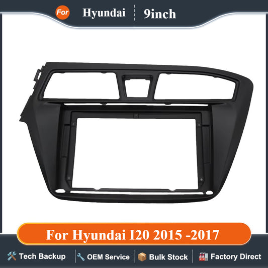 9 Inch Car Radio Fascia  For Hyundai I20 2015 -2017 Android MP5 Player Panel Casing Frame 2 Din Head Unit Stereo Dash Cover Trim