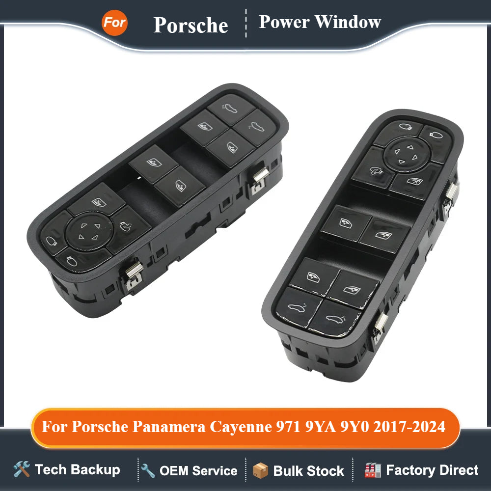 Car Electric Master Power Window Switch Control Lifter Regulator Button For Porsche Panamera Cayenne 971 9YA 9Y0 2017-2024