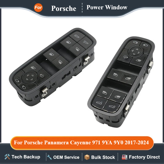 Car Electric Master Power Window Switch Control Lifter Regulator Button For Porsche Panamera Cayenne 971 9YA 9Y0 2017-2024