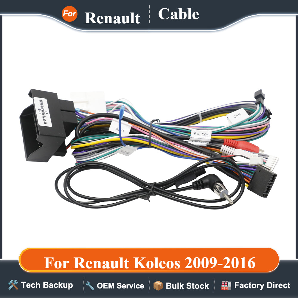 Car Radio RP5-RN-101 Canbus Box For Renault Koleos 2009-2016 Wiring Harness Power Cable Decoder Adapter
