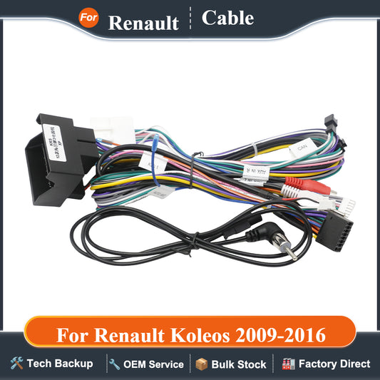 Car Radio RP5-RN-101 Canbus Box For Renault Koleos 2009-2016 Wiring Harness Power Cable Decoder Adapter