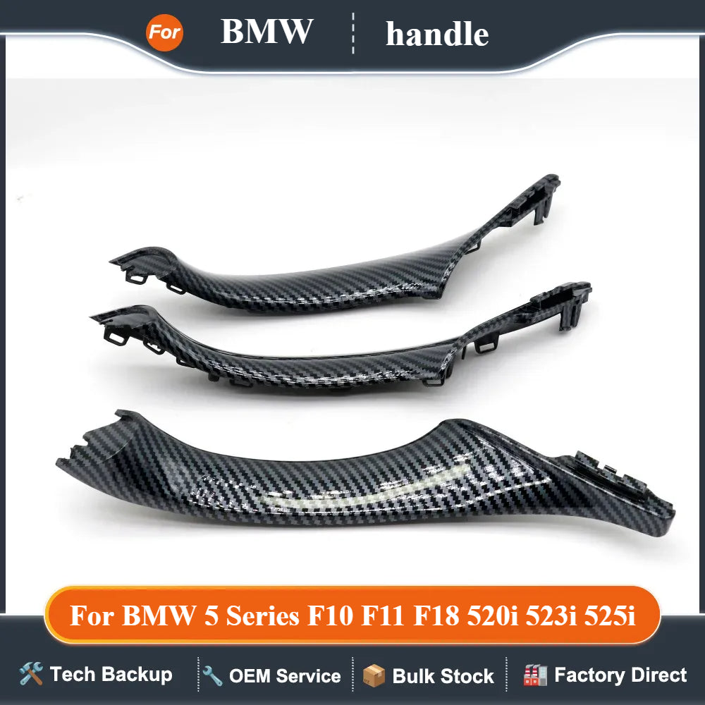 LHD RHD Fiber Interior Door Pull Handle 7PCS Set For BMW 5 Series F10 F11 F18 520i 523i 525i 528i 535i