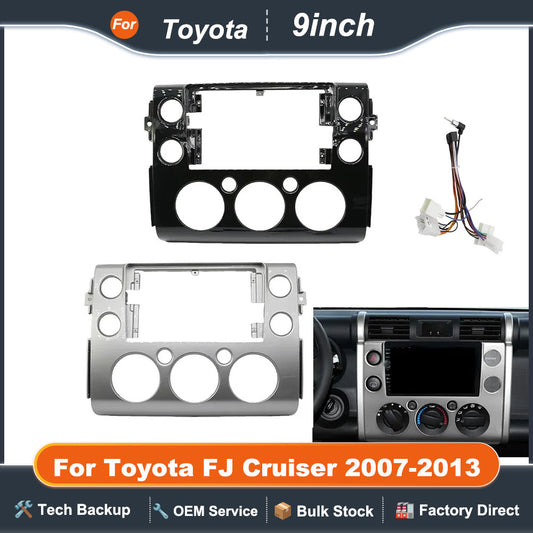 For Toyota FJ Cruiser 2007-2013 9 Inch Radio Car Android MP5 Player Casing Frame 2 Din Head Unit Fascia Stereo Dash Cover Trim