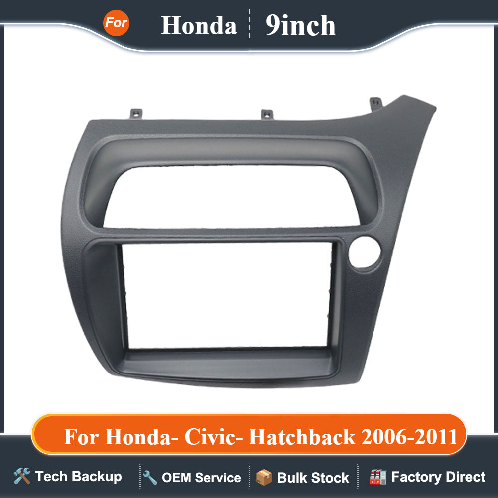2 Din Car Fascia Radio Panel for Honda- Civic- Hatchback 2006-2011CD DVD  Frame  Adapter Cover Trim  (Left Wheel)