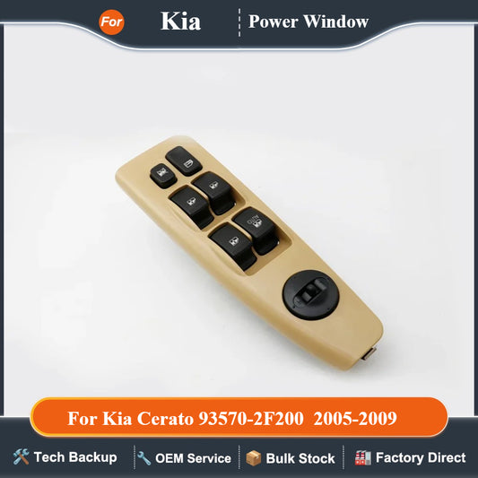 For 2005-2009 High quality 93570-2F200 Electric Power Window Lifter Master Control Switch Fit ABS For Kia Cerato 93570-2F200