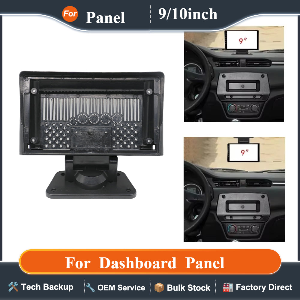 Car Audio Fascia Frame Universal Radio Can Roate and Hang Up for For  Dashboard  Panel 9/10.1 Inch Trim Kit Stereo