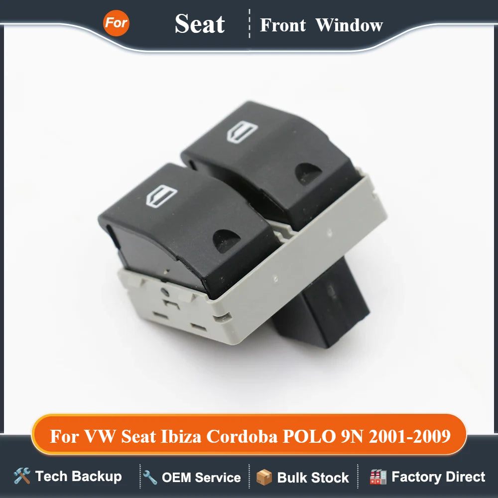 Nevosa 6Q0959858 Front Car Window Lifter Control Switch For VW Seat Ibiza Cordoba POLO 9N 2001-2009