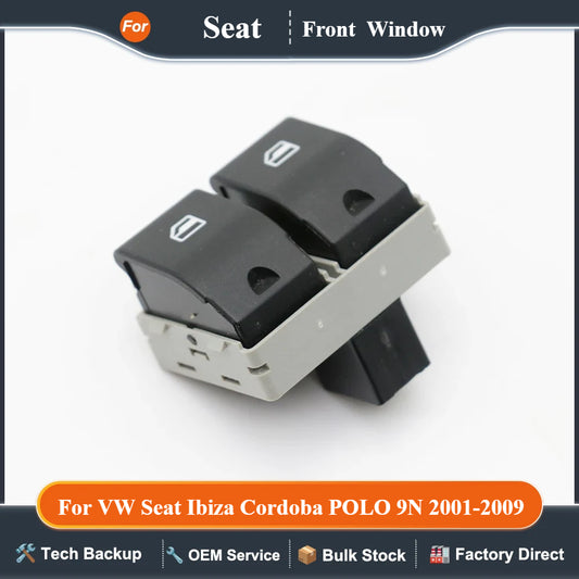 Nevosa 6Q0959858 Front Car Window Lifter Control Switch For VW Seat Ibiza Cordoba POLO 9N 2001-2009