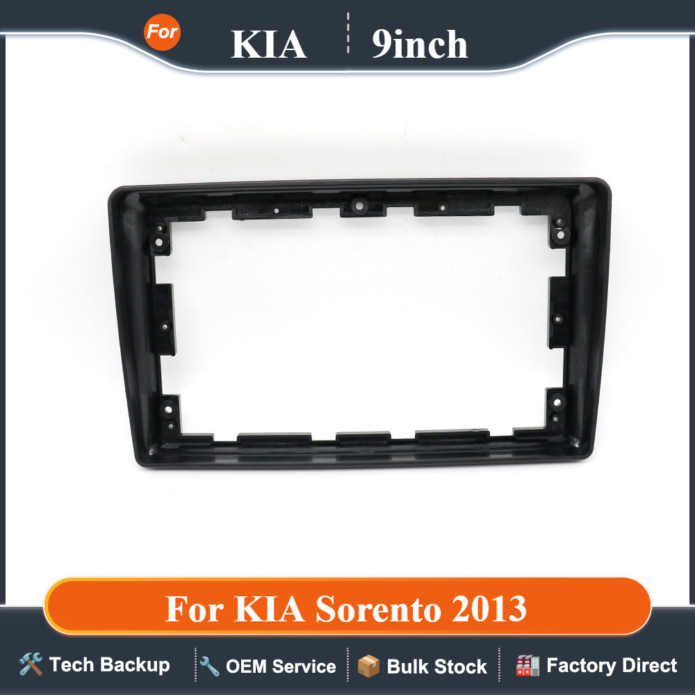 Car inter Accessory 9'' Radio Video Fascia Panel For KIA Sorento 2013 Audio Multimedia Player Frame  Dash Kit
